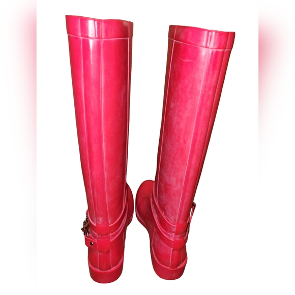 Women’s Tall Coral Coach Lori Rain Boots size 8 - Picture 11 of 11